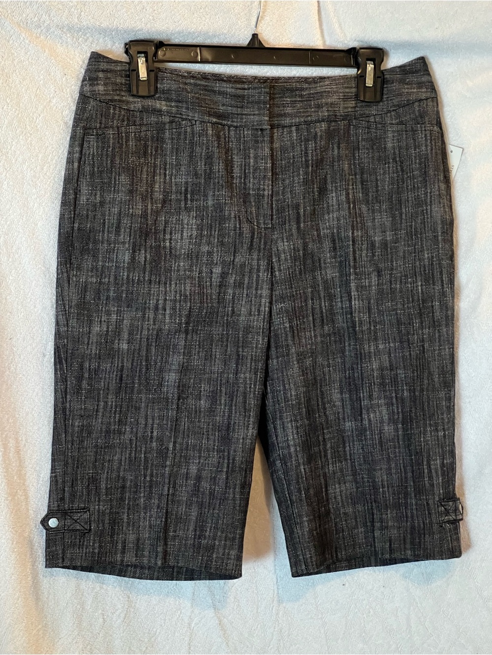 Larry Levine Charcoal Heather Bermuda Shorts